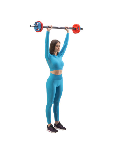 LANGHANTELSTANGE FÜR PUMP-TRAINING + VERSCHLUSS HMS