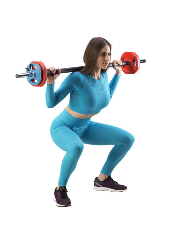 LANGHANTELSTANGE FÜR PUMP-TRAINING + VERSCHLUSS HMS