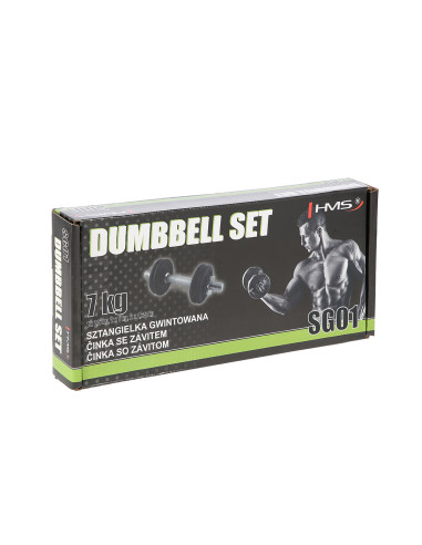 KURZHANTEL MIT GEWINDE 7 KG HMS