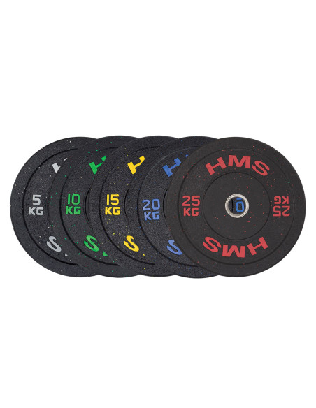 YELLOW OLYMPISCHE HANTELSCHEIBE BUMPER 15 KG HMS