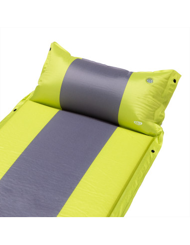 GRÜN-GRAU SELBSTAUFBLASENDE MATTE MIT DEM KOPFKISSEN NILS CAMP