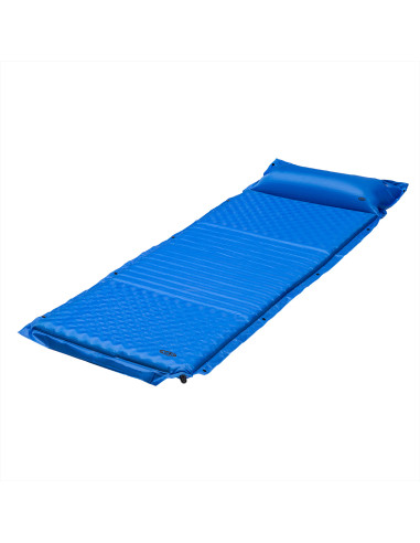 BLAU SELBSTAUFBLASENDE MATTE MIT DEM KOPFKISSEN NILS CAMP