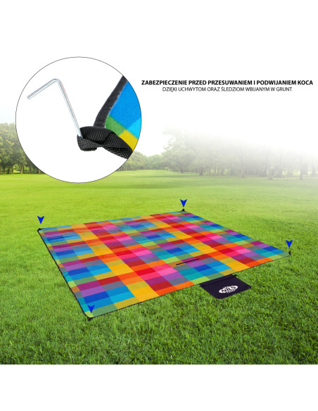 PICKNICKDECKE MULTI 250x200 CM PE + ALU NILS CAMP