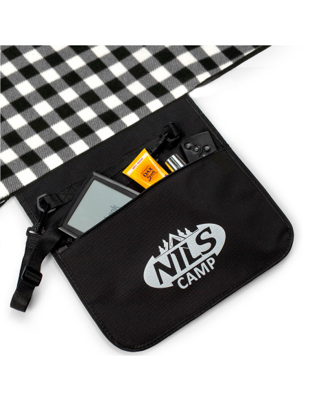 PICKNICKDECKE WEIß-SCHWARZ 300x200 CM PE + ALU NILS CAMP