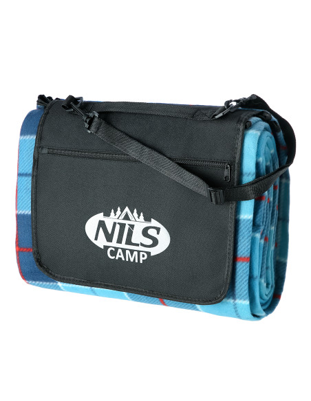 PICKNICKDECKE KAROMUSTER BLAU 250x200 PE ALU NILS CAMP