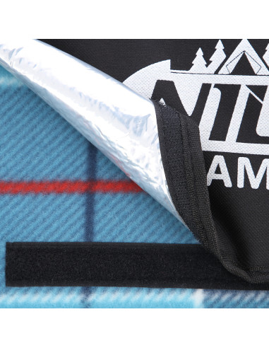 PICKNICKDECKE KAROMUSTER BLAU 250x200 PE ALU NILS CAMP