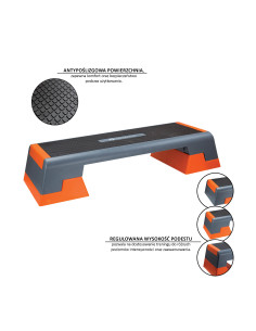 BLACK/ORANGE AEROBIC-STEPPBRETT HMS PREMIUM 2