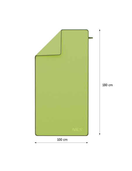 GRÜN MIKROFASERHANDTUCH 180x100cm NILS