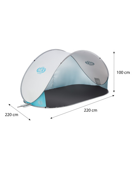 HELLGRAU STRANDZELT SELBSTAUFBAUEND NILS CAMP