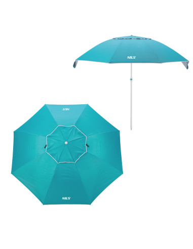 TÜRKISFARBIG STRANDSCHIRM XL 220 CM NILS