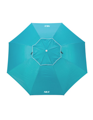 TÜRKISFARBIG STRANDSCHIRM XL 220 CM NILS