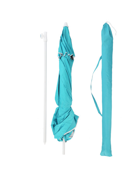 TÜRKISFARBIG STRANDSCHIRM XL 220 CM NILS