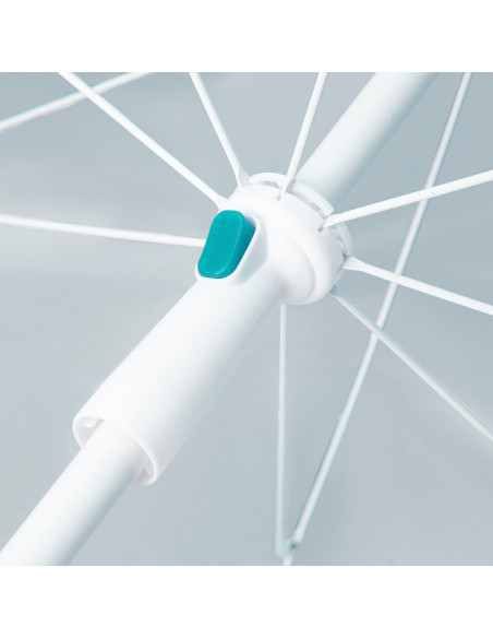 TÜRKISFARBIG STRANDSCHIRM XL 220 CM NILS