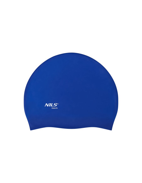 EINFARBIG BL04 DUNKELBLAU BADEKAPPE SILIKON NILS AQUA