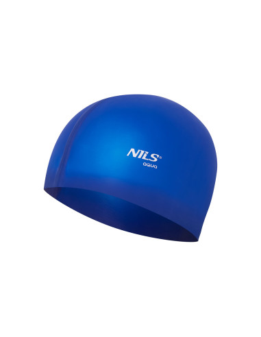 EINFARBIG BL04 DUNKELBLAU BADEKAPPE SILIKON NILS AQUA