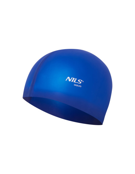 EINFARBIG BL04 DUNKELBLAU BADEKAPPE SILIKON NILS AQUA