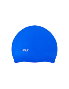 EINFARBIG BLAU BADEKAPPE SILIKON DOTS NILS AQUA 2