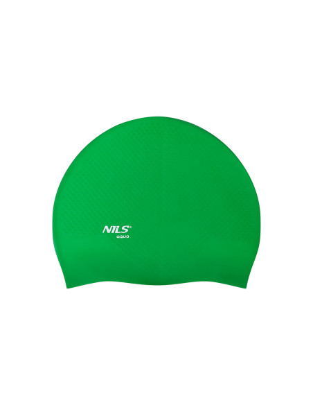 EINFARBIG GRÜN BADEKAPPE SILIKON DOTS NILS AQUA