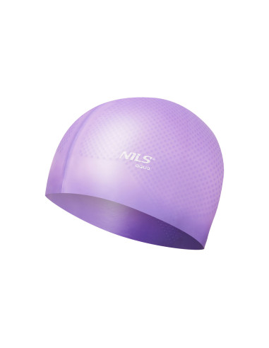 EINFARBIG VIOLETT BADEKAPPE SILIKON DOTS NILS AQUA