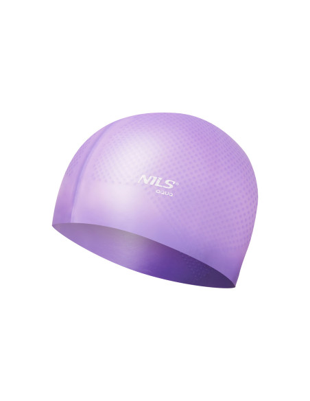 EINFARBIG VIOLETT BADEKAPPE SILIKON DOTS NILS AQUA