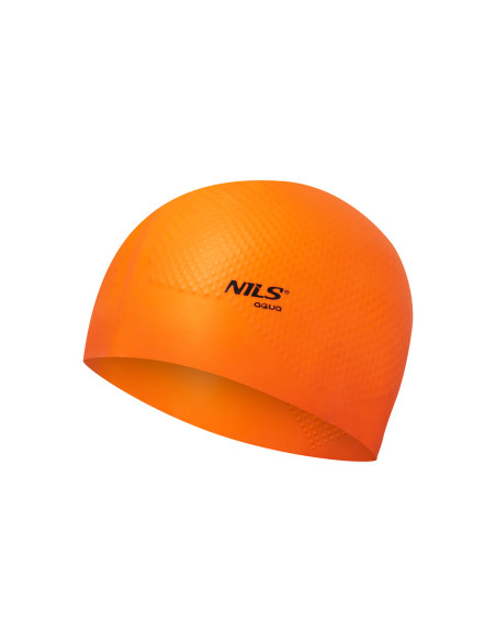 EINFARBIG ORANGE BADEKAPPE SILIKON DOTS NILS AQUA