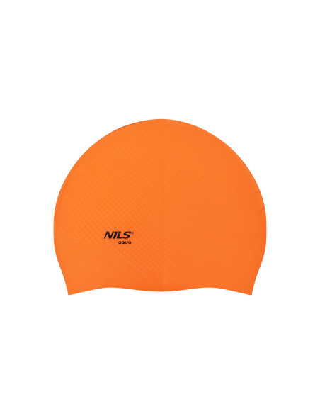 EINFARBIG ORANGE BADEKAPPE SILIKON DOTS NILS AQUA