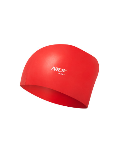 EINFARBIG ROT BADEKAPPE SILIKON DOTS NILS AQUA