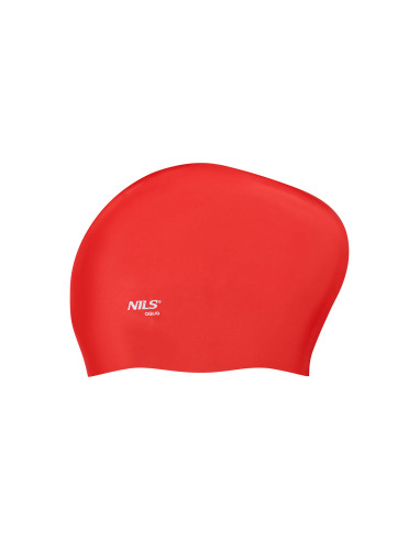 EINFARBIG ROT BADEKAPPE SILIKON DOTS NILS AQUA