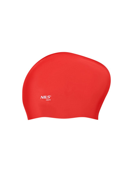 EINFARBIG ROT BADEKAPPE SILIKON DOTS NILS AQUA