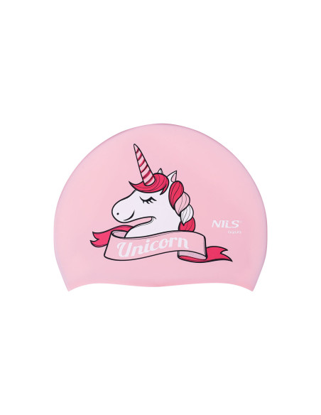 UNICORN ROSA BADEKAPPE FÜR KINDER SILIKON NILS AQUA