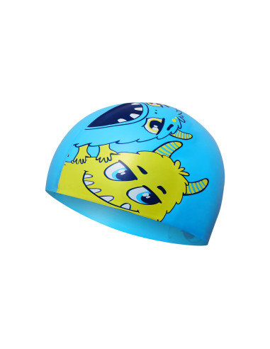 MONSTER BLUE BADEKAPPE FÜR KINDER SILIKON NILS AQUA