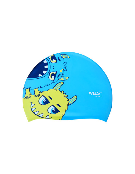 MONSTER BLUE BADEKAPPE FÜR KINDER SILIKON NILS AQUA