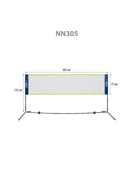 BADMINTONNETZ 305 CM SCHUTZHÜLLE NILS