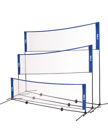 3-IN-1 MULTIFUNKTIONALES NETZ BADMINTON+TENNIS+VOLLEYBALL NILS