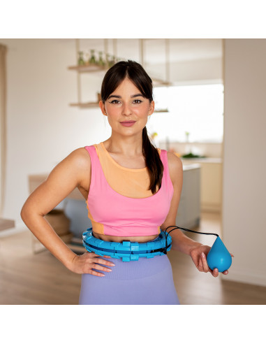 BLUE HULA-HOOP-REIFEN MIT SCHWERKRAFTBALL