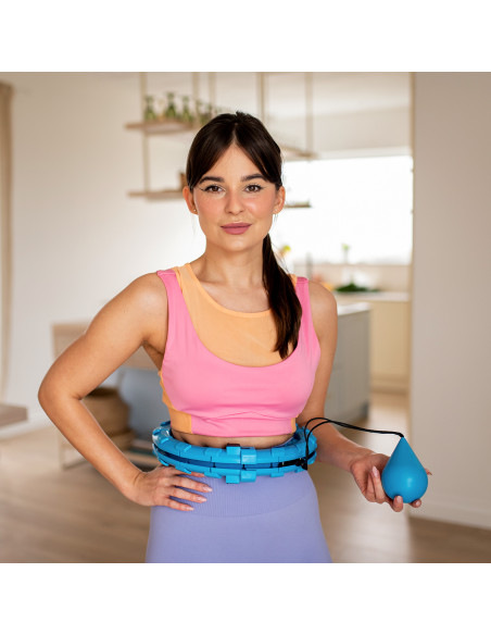 BLUE HULA-HOOP-REIFEN MIT SCHWERKRAFTBALL