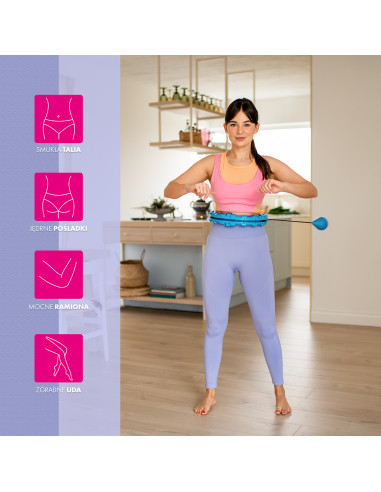 BLUE HULA-HOOP-REIFEN MIT SCHWERKRAFTBALL