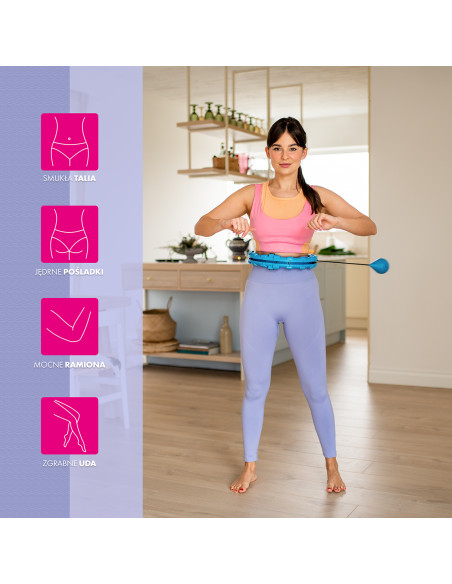 BLUE HULA-HOOP-REIFEN MIT SCHWERKRAFTBALL