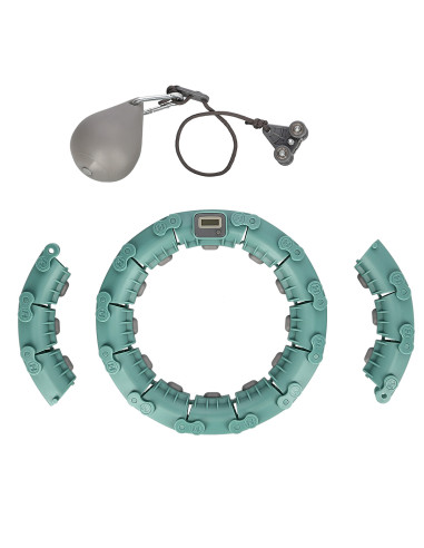 FH03 GREEN HULA HOOP WITH WEIGHT AND COUNTER