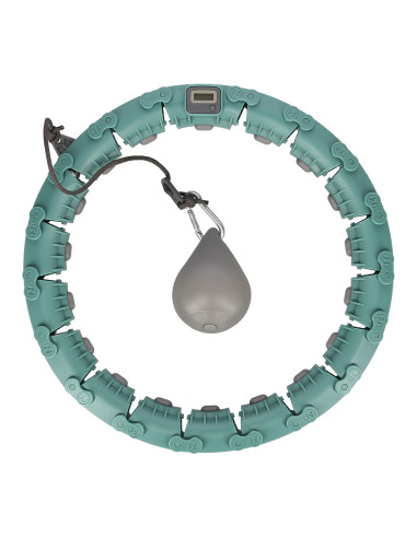 FH03 GREEN HULA HOOP WITH WEIGHT AND COUNTER