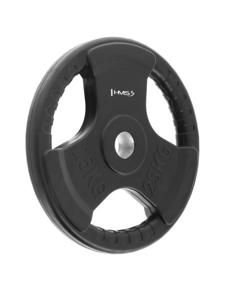 OLYMPISCHE HANTELSCHEIBE MIT GUMMIBEDECKUNG 25 KG HMS
