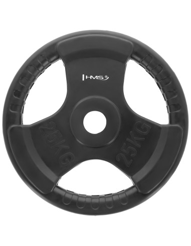 OLYMPISCHE HANTELSCHEIBE MIT GUMMIBEDECKUNG 25 KG HMS