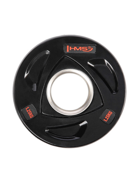 OLYMPISCHE HANTELSCHEIBE MIT GUMMIUMMANTELUNG 1.25 KG HMS