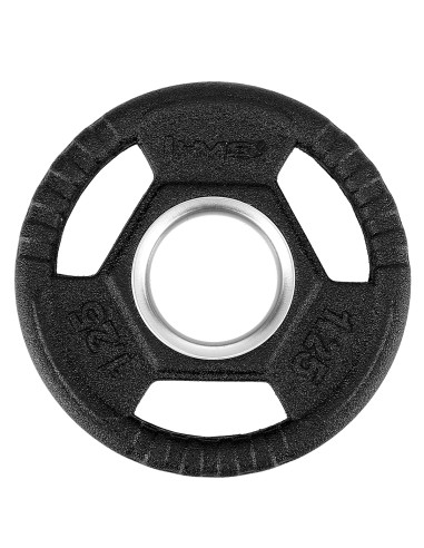 SCHWARZE OLYMPISCHE HANTELSCHEIBE MIT GUMMIUMMANTELUNG 1.25 KG HMS