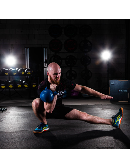 BLUE KETTLEBELL AUS GUSSEISEN MIT VINYLBESCHICHTUNG HMS