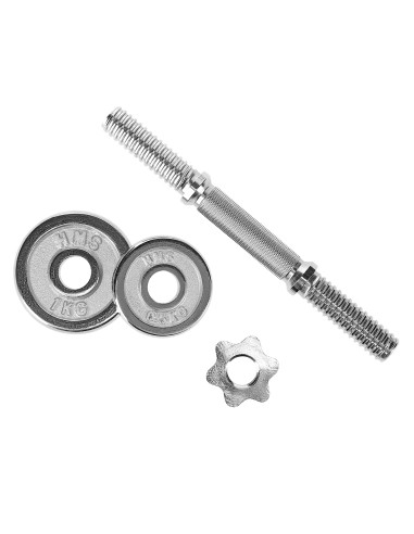 KURZHANTELN IM KOFFER 2 x 7,5 KG CHROME HMS