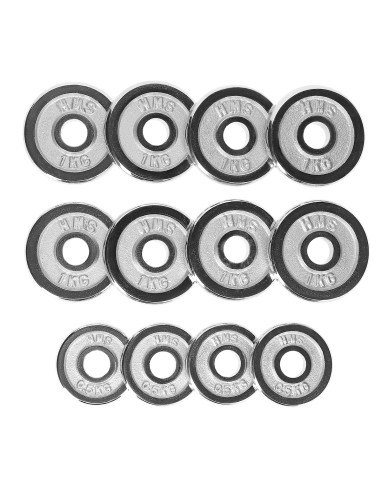 KURZHANTELN IM KOFFER 2 x 7,5 KG CHROME HMS