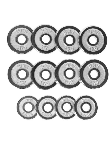 KURZHANTELN IM KOFFER 2 x 7,5 KG CHROME HMS