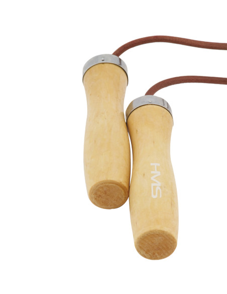 SPRINGSEIL AUS LEDER + GRIFFE AUS HOLZ HMS