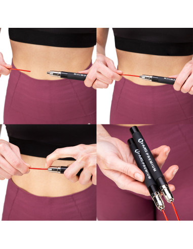 BLACK/RED SCHNELLES SPRINGSEIL HMS PREMIUM